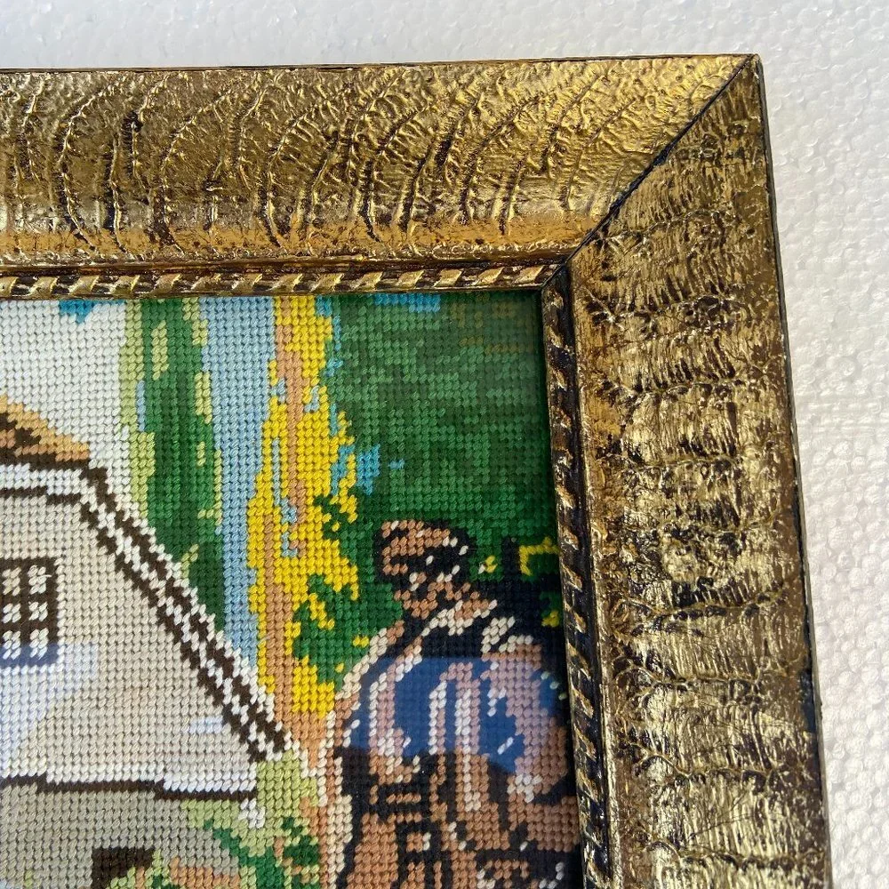 Vtg Embroidered picture Ukraine Taras Shevchenko